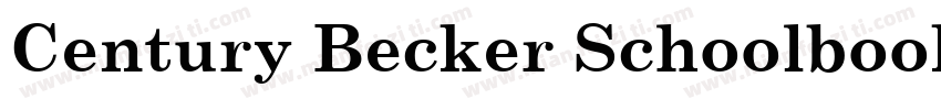 Century Becker Schoolbook Bold字体转换